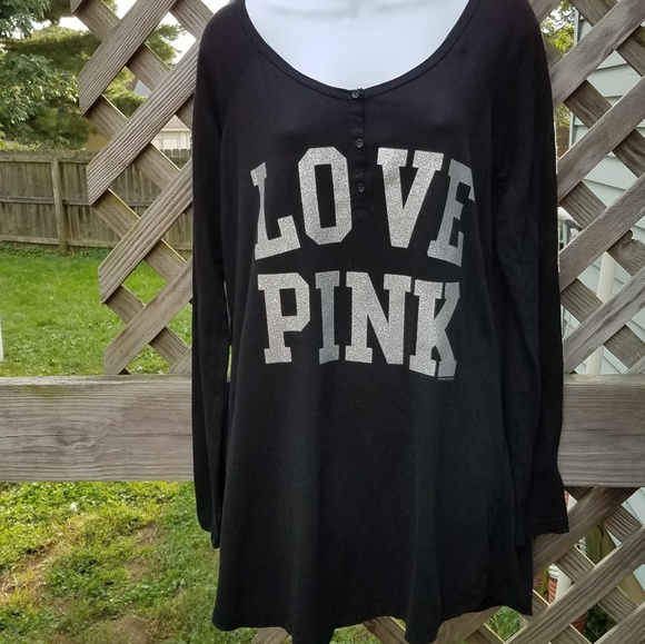 PINK Victoria's Secret Other - PINK Sleep Henley with Bling